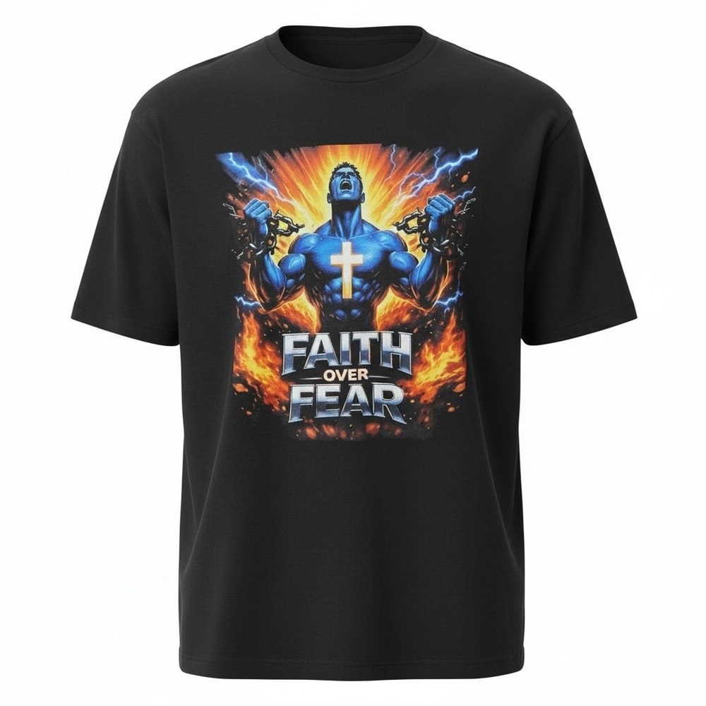 Gildan Black Faith Over Fear Graphic Tee